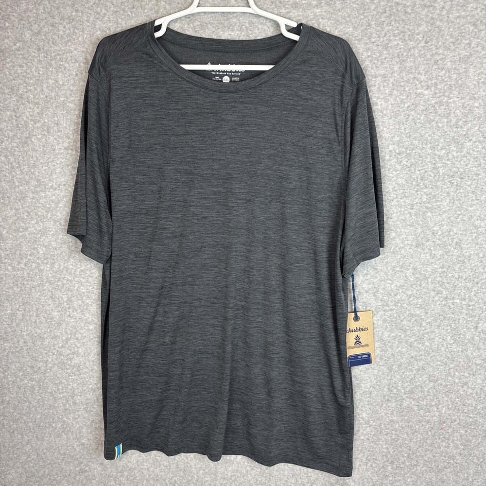 NWT Chubbies The Ember Everywear Tee Ultimate Performance T-Shirt Size 2XL Gray